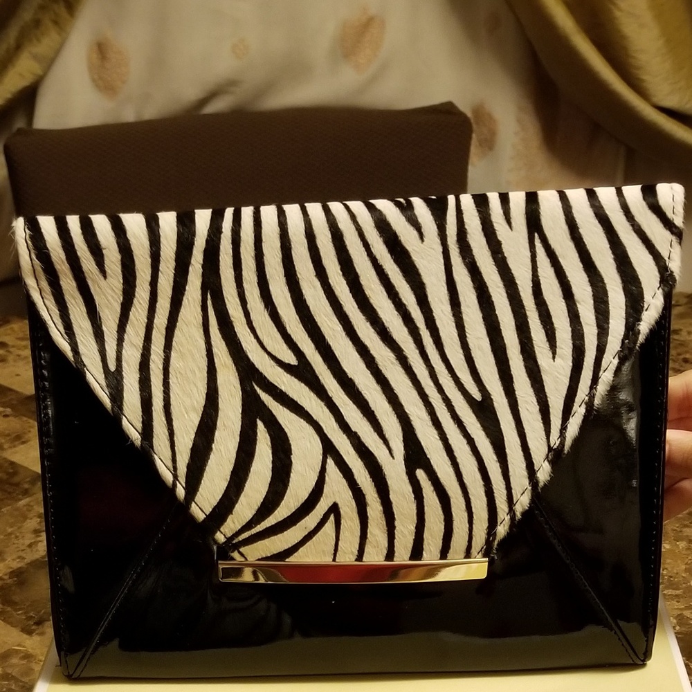 Zebra calf hair purse from Aldo's